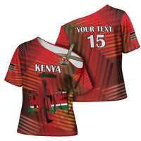 Kenya Athletics Cross Shoulder Shirt Run Faster - Wonder Print Shop