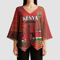 Kenya Athletics Kimono Sleeve Blouse Run Faster - Wonder Print Shop
