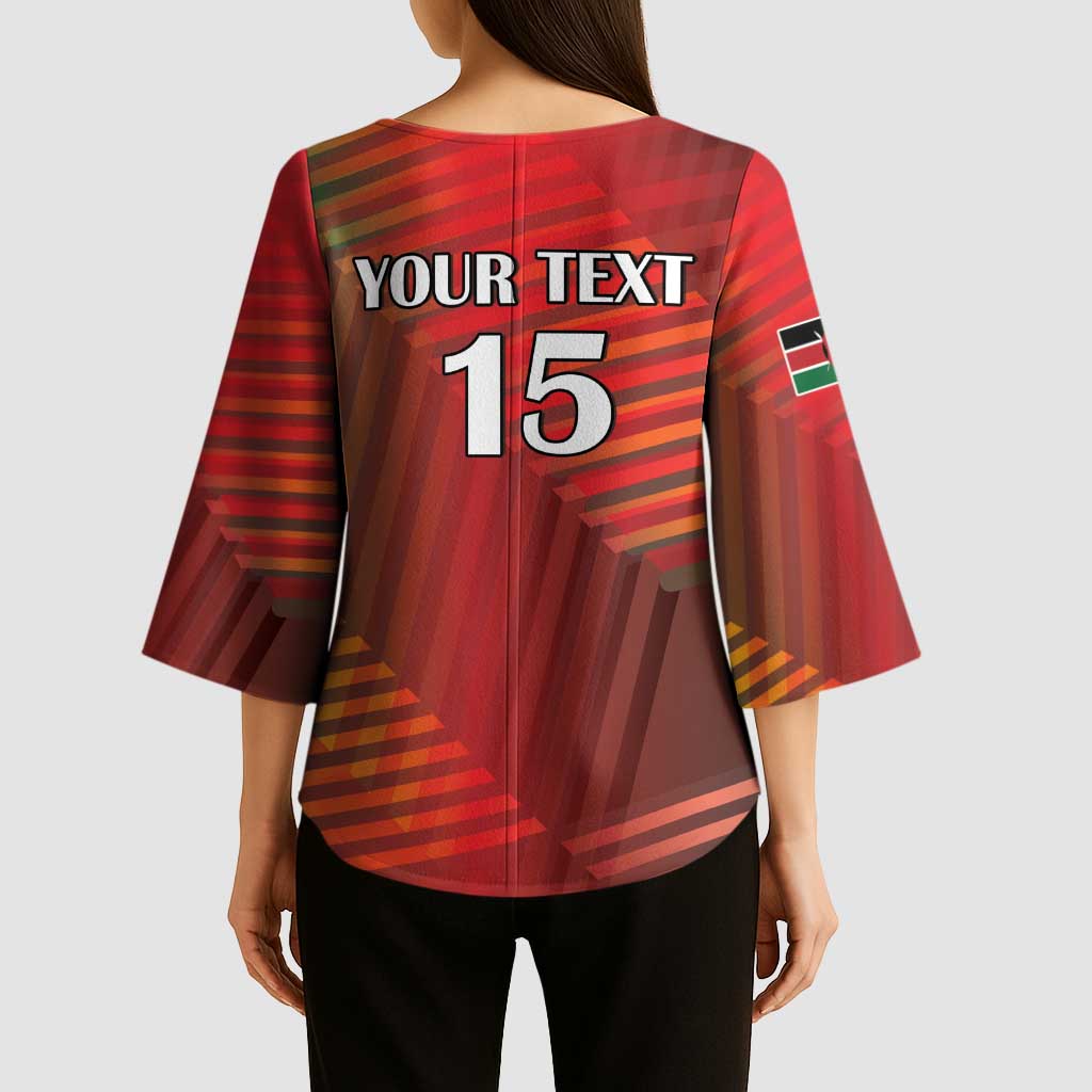 Kenya Athletics Kimono Sleeve Blouse Run Faster - Wonder Print Shop