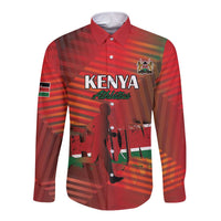 Kenya Athletics Long Sleeve Button Shirt Run Faster - Wonder Print Shop