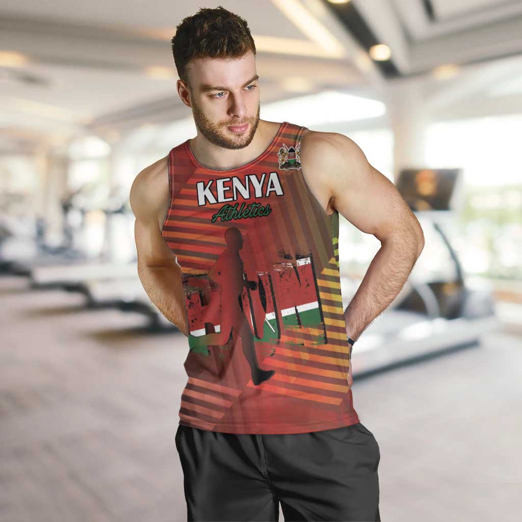 Kenya Athletics Men Tank Top Run Faster - Wonder Print Shop