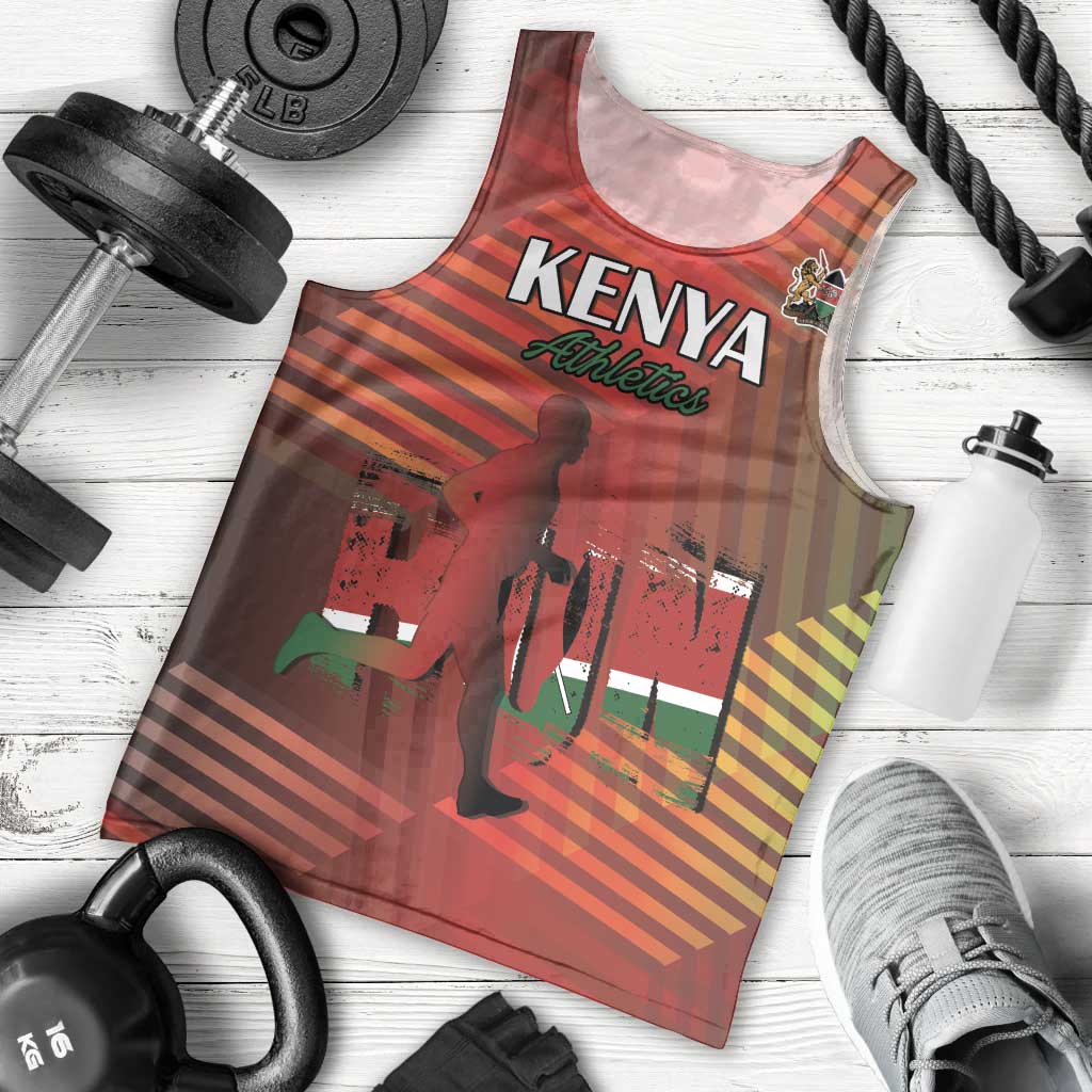 Kenya Athletics Men Tank Top Run Faster - Wonder Print Shop