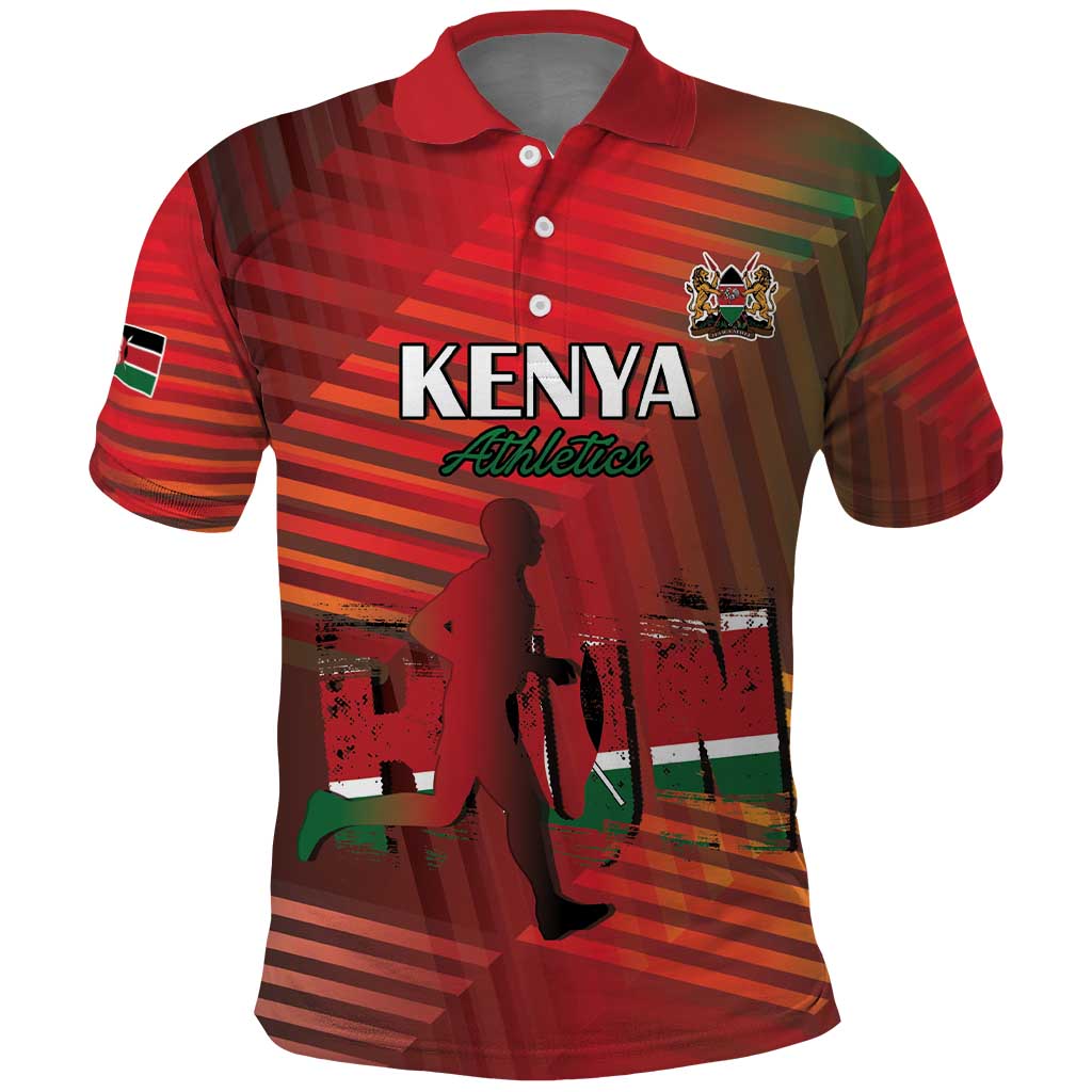 Kenya Athletics Polo Shirt Run Faster - Wonder Print Shop