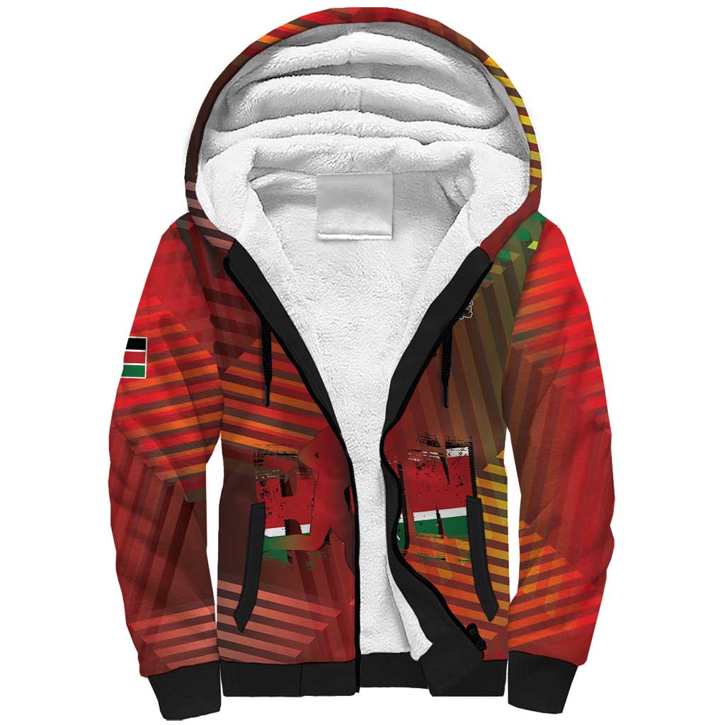 Kenya Athletics Sherpa Hoodie Run Faster - Wonder Print Shop