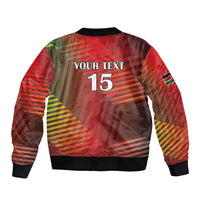 Kenya Athletics Sleeve Zip Bomber Jacket Run Faster - Wonder Print Shop