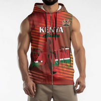 Kenya Athletics Sleeveless Zip Hoodie Run Faster - Wonder Print Shop