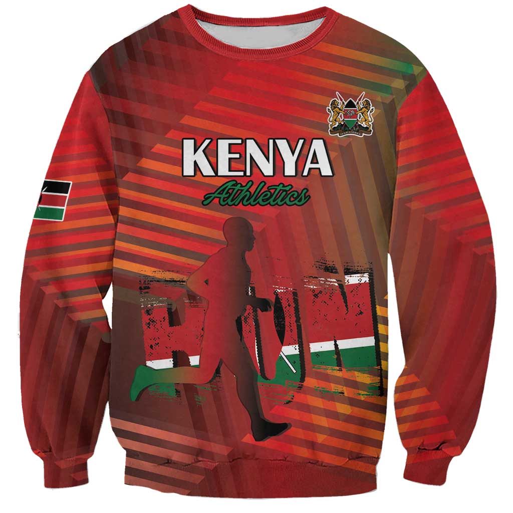 Kenya Athletics Sweatshirt Run Faster - Wonder Print Shop