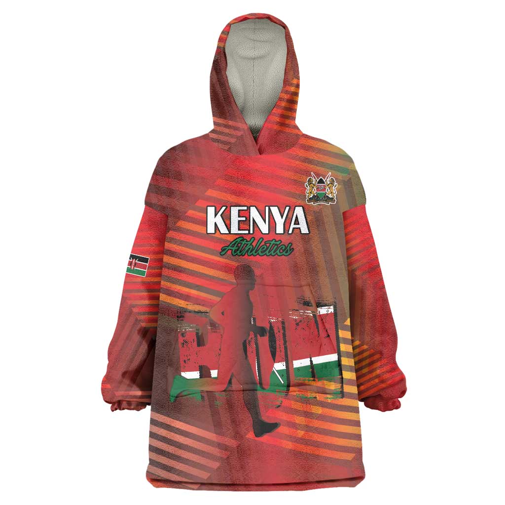 Kenya Athletics Wearable Blanket Hoodie Run Faster - Wonder Print Shop