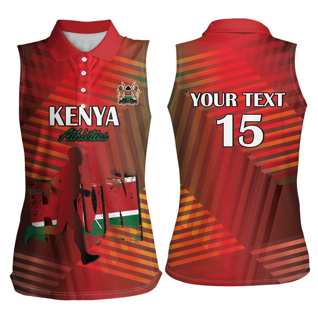 Kenya Athletics Women Sleeveless Polo Shirt Run Faster - Wonder Print Shop