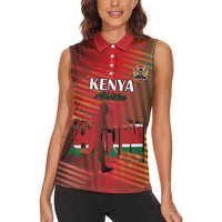 Kenya Athletics Women Sleeveless Polo Shirt Run Faster - Wonder Print Shop