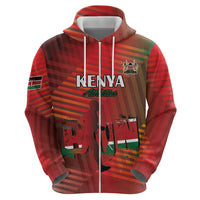 Kenya Athletics Zip Hoodie Run Faster - Wonder Print Shop