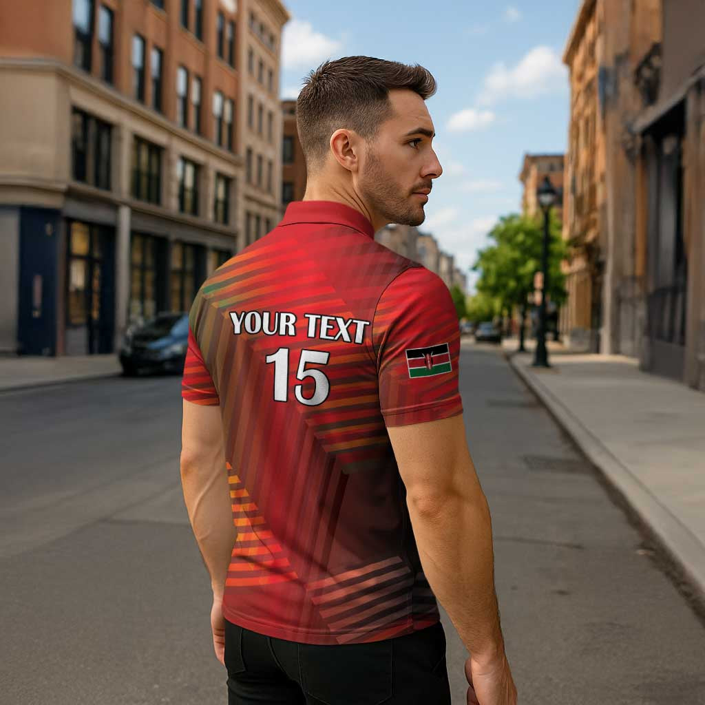 Kenya Athletics Zipper Polo Shirt Run Faster - Wonder Print Shop