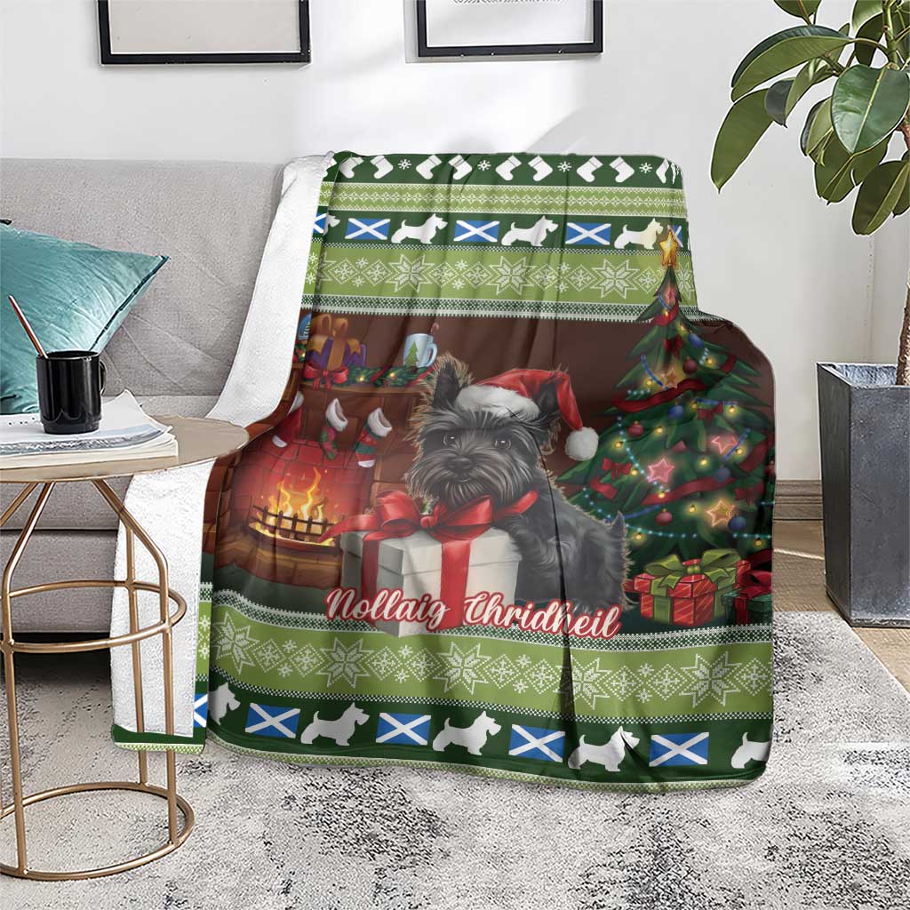 Scotland Christmas Blanket Scottish Terrier - Nollaig Chridheil