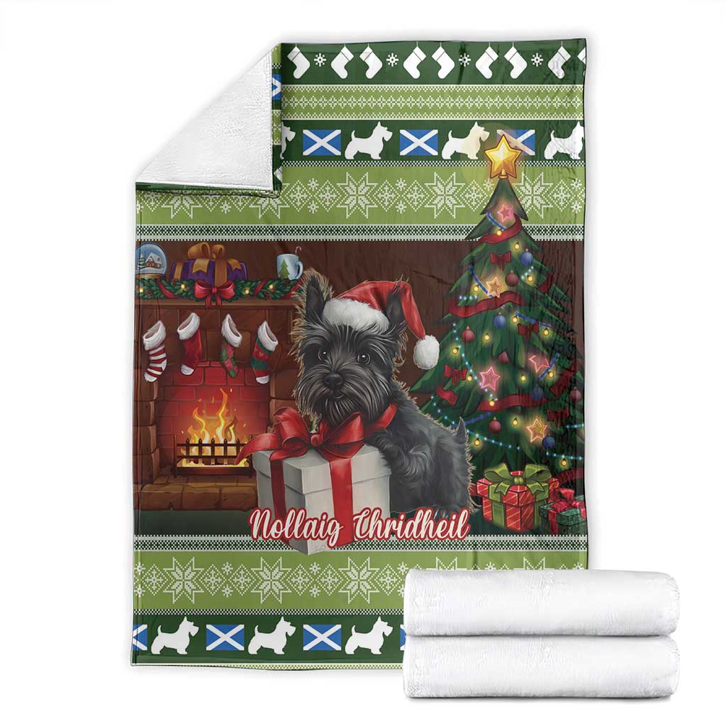 Scotland Christmas Blanket Scottish Terrier - Nollaig Chridheil