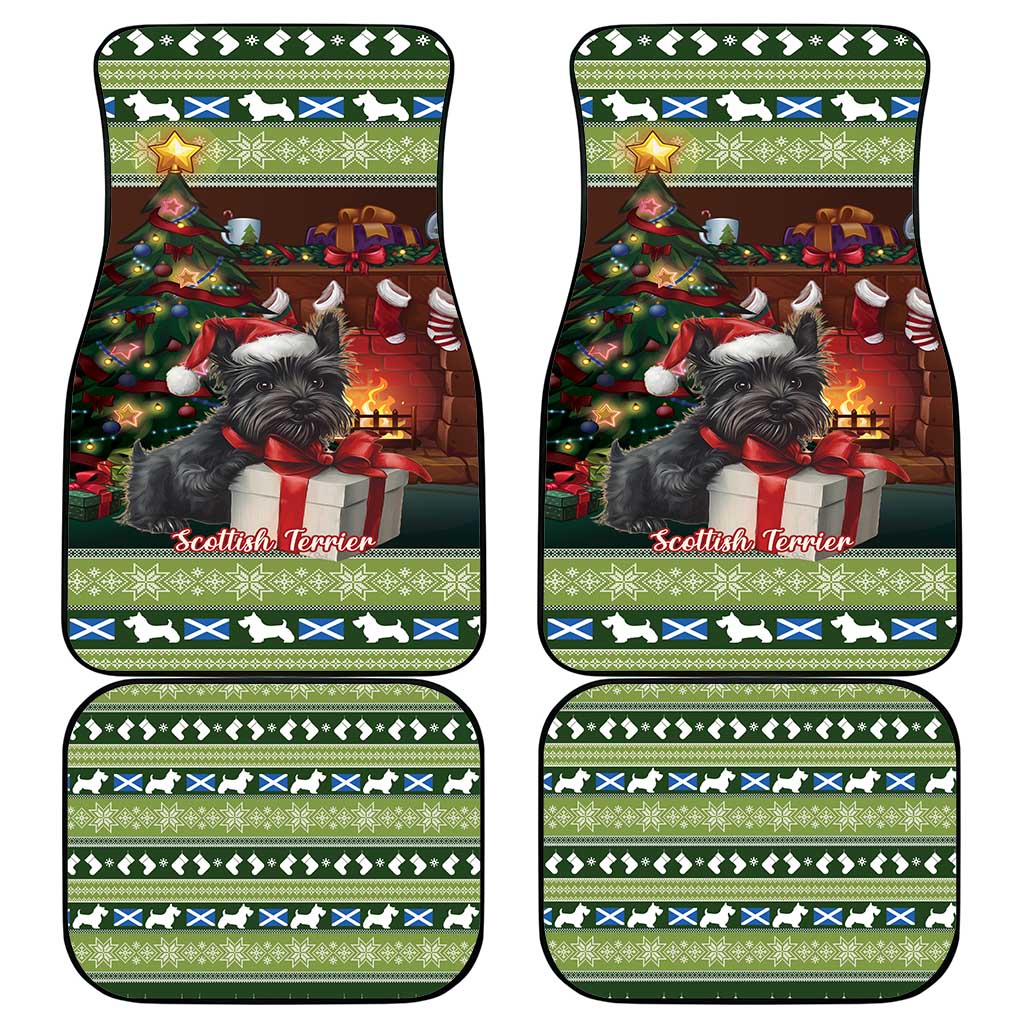 Scotland Christmas Car Mats Scottish Terrier - Nollaig Chridheil - Wonder Print Shop