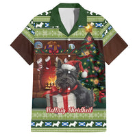 Scotland Christmas Family Matching Long Sleeve Bodycon Dress and Hawaiian Shirt Scottish Terrier - Nollaig Chridheil - Wonder Print Shop