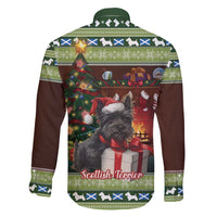 Scotland Christmas Family Matching Long Sleeve Bodycon Dress and Hawaiian Shirt Scottish Terrier - Nollaig Chridheil - Wonder Print Shop