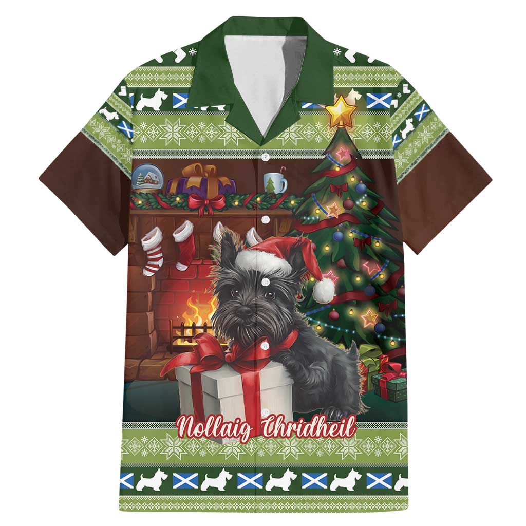 Scotland Christmas Family Matching Mermaid Dress and Hawaiian Shirt Scottish Terrier - Nollaig Chridheil - Wonder Print Shop