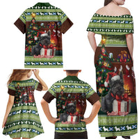 Scotland Christmas Family Matching Off Shoulder Maxi Dress and Hawaiian Shirt Scottish Terrier - Nollaig Chridheil - Wonder Print Shop