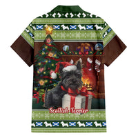 Scotland Christmas Family Matching Off Shoulder Short Dress and Hawaiian Shirt Scottish Terrier - Nollaig Chridheil - Wonder Print Shop