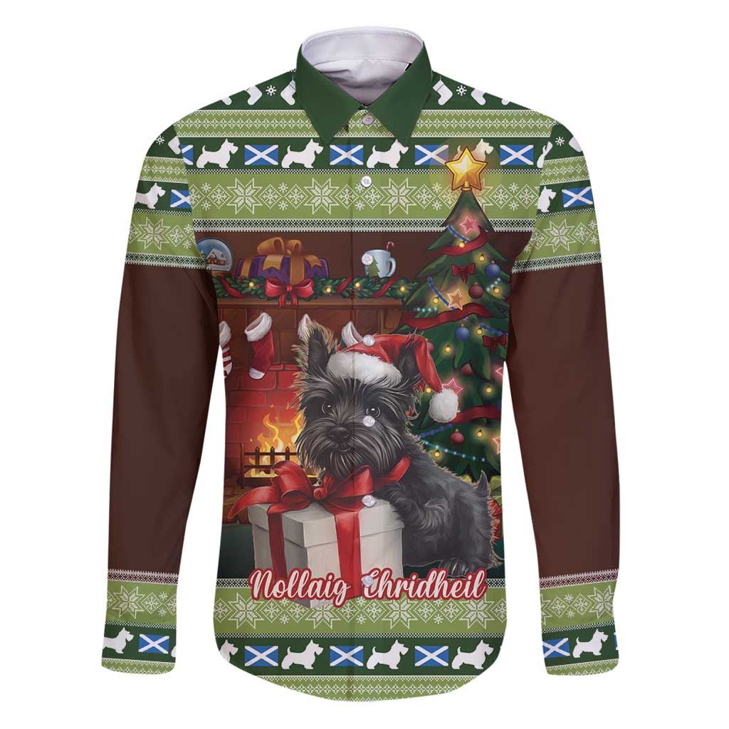 Scotland Christmas Family Matching Puletasi and Hawaiian Shirt Scottish Terrier - Nollaig Chridheil - Wonder Print Shop