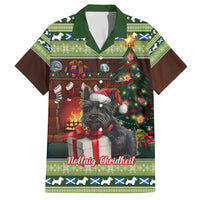 Scotland Christmas Family Matching Short Sleeve Bodycon Dress and Hawaiian Shirt Scottish Terrier - Nollaig Chridheil - Wonder Print Shop