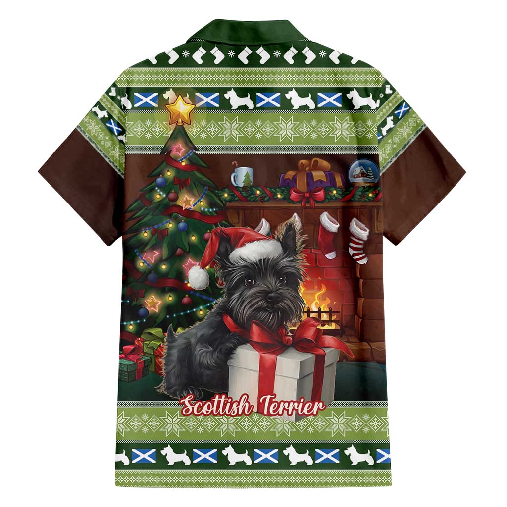 Scotland Christmas Family Matching Summer Maxi Dress and Hawaiian Shirt Scottish Terrier - Nollaig Chridheil - Wonder Print Shop