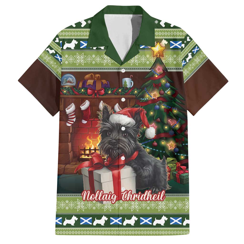 Scotland Christmas Family Matching Tank Maxi Dress and Hawaiian Shirt Scottish Terrier - Nollaig Chridheil - Wonder Print Shop