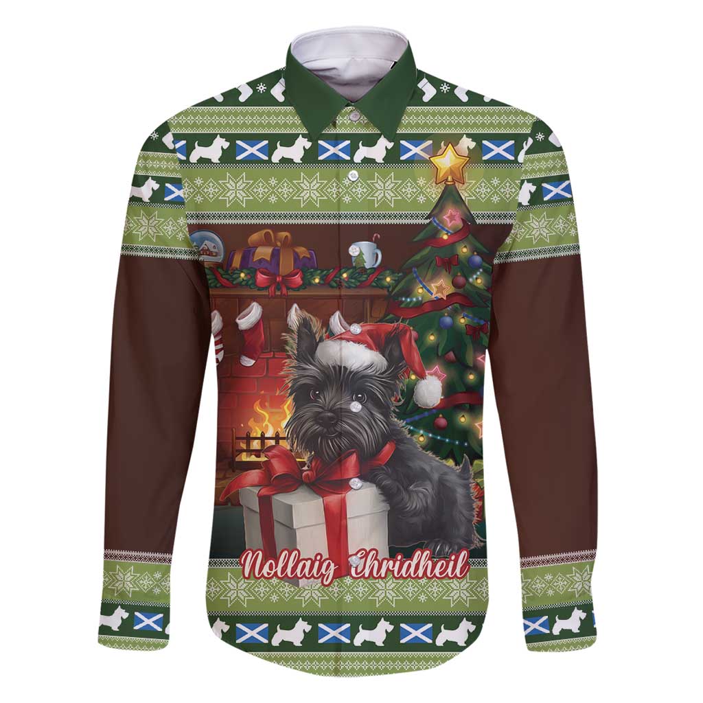 Scotland Christmas Family Matching Tank Maxi Dress and Hawaiian Shirt Scottish Terrier - Nollaig Chridheil - Wonder Print Shop