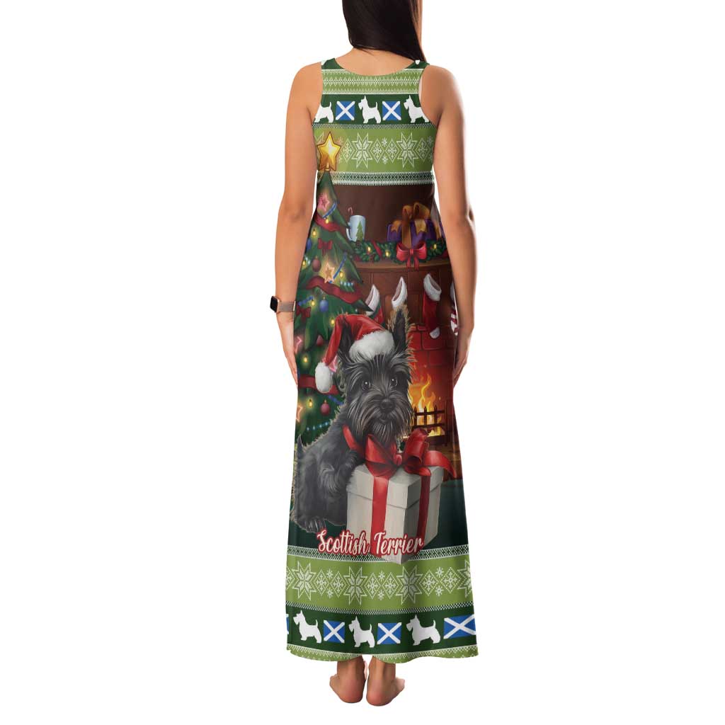 Scotland Christmas Family Matching Tank Maxi Dress and Hawaiian Shirt Scottish Terrier - Nollaig Chridheil - Wonder Print Shop