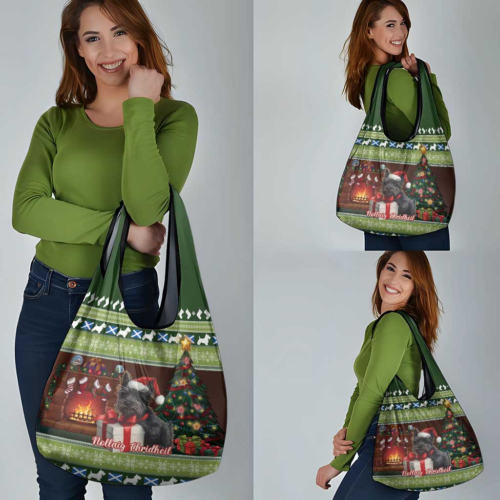 Scotland Christmas Grocery Bag Scottish Terrier - Nollaig Chridheil