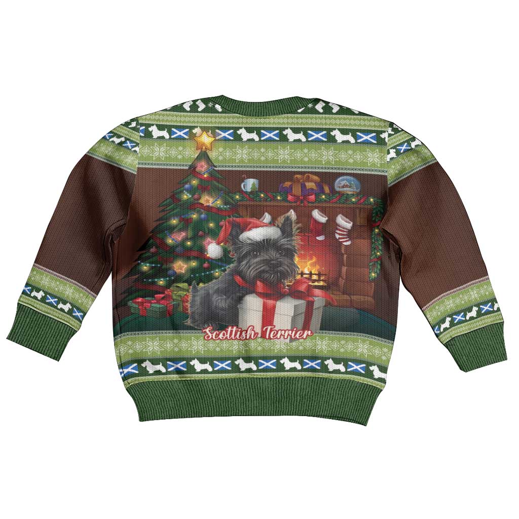 Scotland Christmas Kid Ugly Christmas Sweater Scottish Terrier - Nollaig Chridheil - Wonder Print Shop