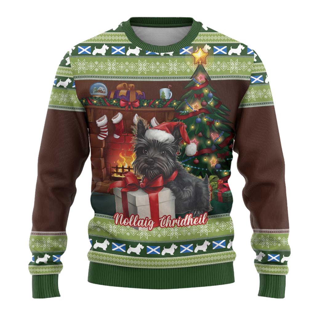 Scotland Christmas Ugly Christmas Sweater Scottish Terrier - Nollaig Chridheil - Wonder Print Shop