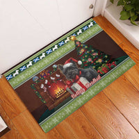Scotland Christmas Rubber Doormat Scottish Terrier - Nollaig Chridheil - Wonder Print Shop