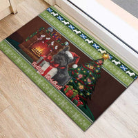 Scotland Christmas Rubber Doormat Scottish Terrier - Nollaig Chridheil - Wonder Print Shop