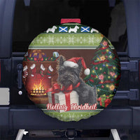 Scotland Christmas Spare Tire Cover Scottish Terrier - Nollaig Chridheil - Wonder Print Shop
