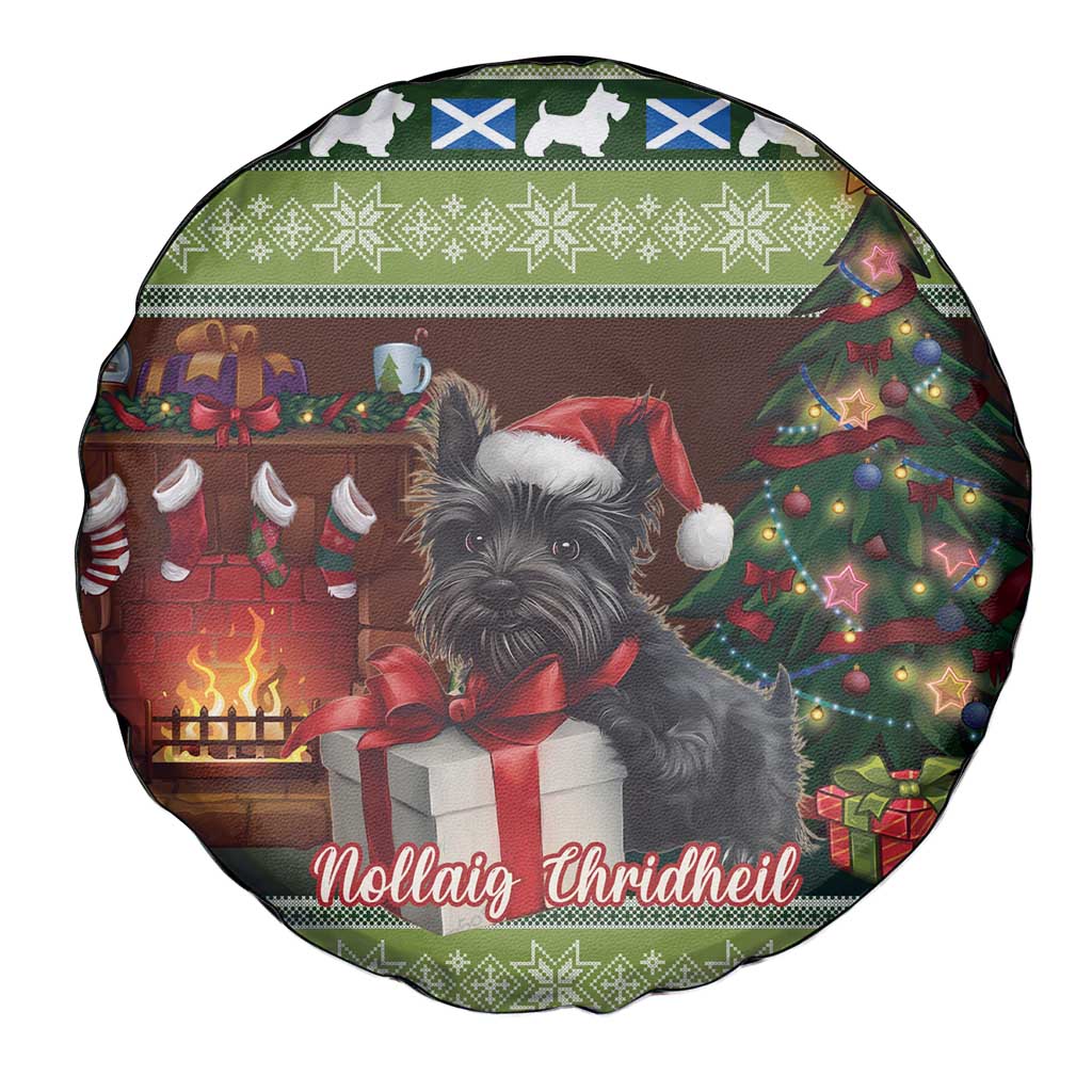 Scotland Christmas Spare Tire Cover Scottish Terrier - Nollaig Chridheil - Wonder Print Shop