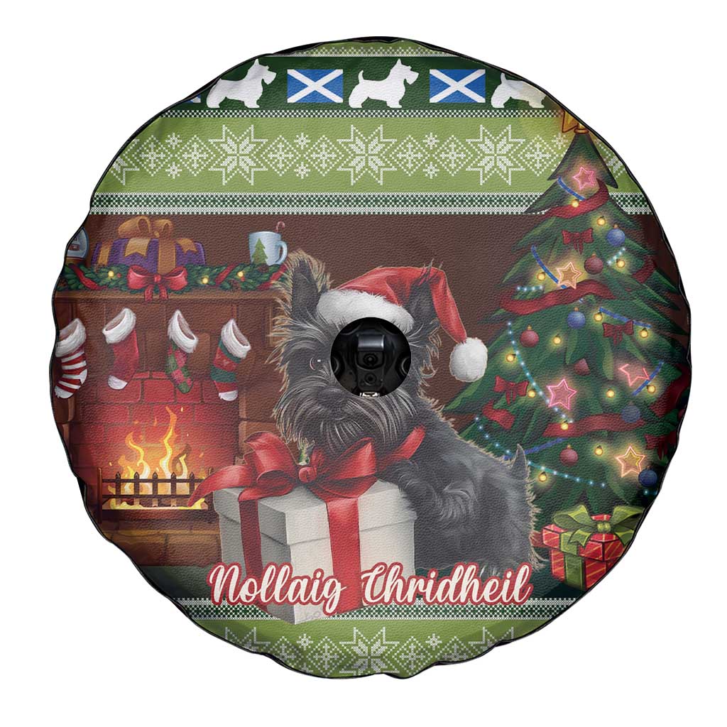 Scotland Christmas Spare Tire Cover Scottish Terrier - Nollaig Chridheil - Wonder Print Shop