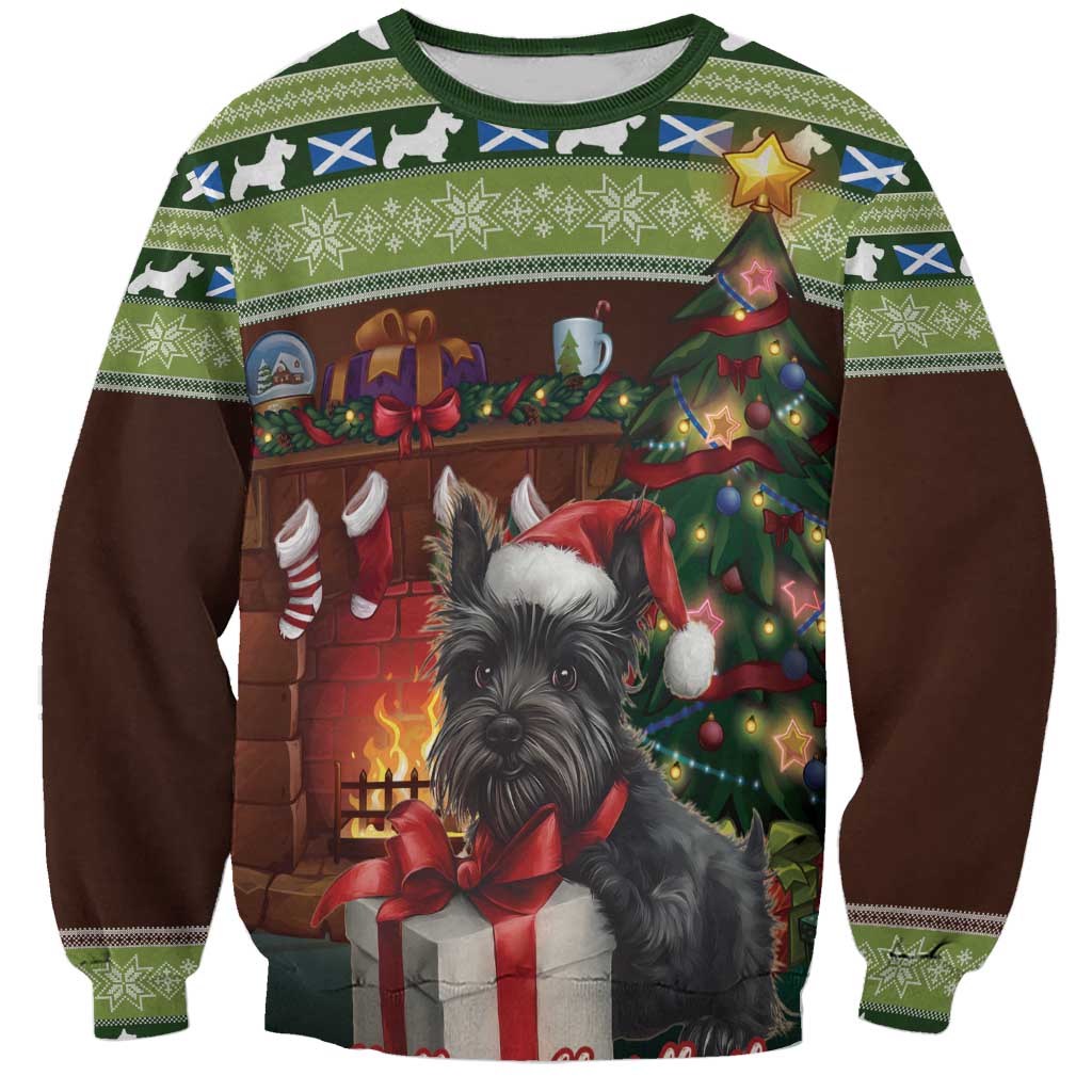 Scotland Christmas Sweatshirt Scottish Terrier - Nollaig Chridheil - Wonder Print Shop
