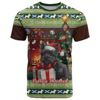 Scotland Christmas T Shirt Scottish Terrier - Nollaig Chridheil - Wonder Print Shop