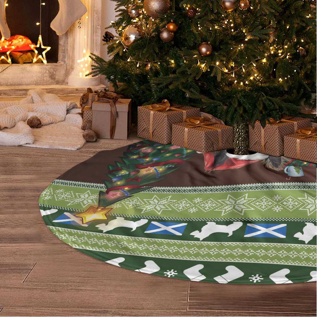 Scotland Christmas Tree Skirt Scottish Terrier - Nollaig Chridheil - Wonder Print Shop
