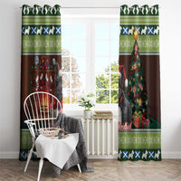 Scotland Christmas Window Curtain Scottish Terrier - Nollaig Chridheil - Wonder Print Shop