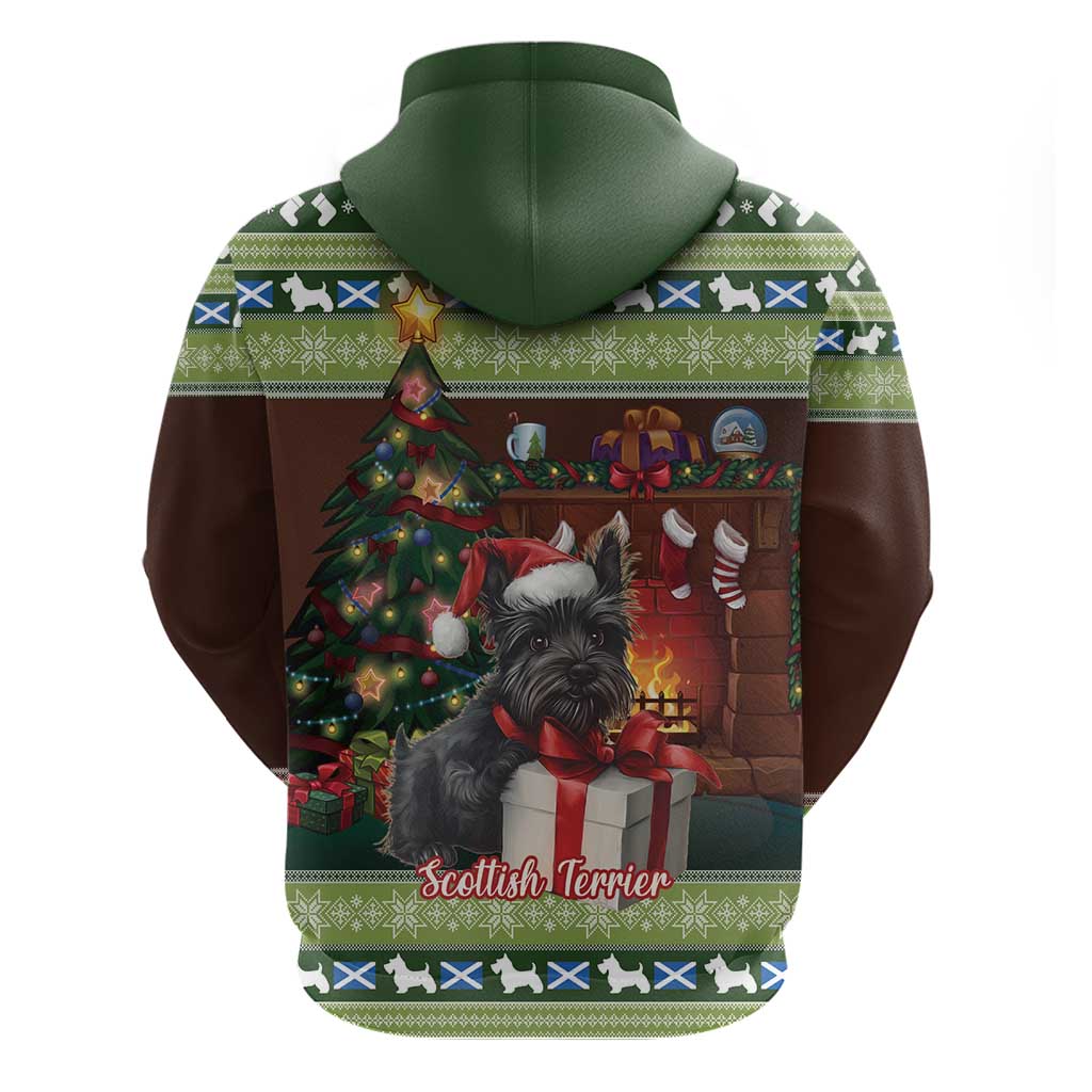 Scotland Christmas Zip Hoodie Scottish Terrier - Nollaig Chridheil - Wonder Print Shop