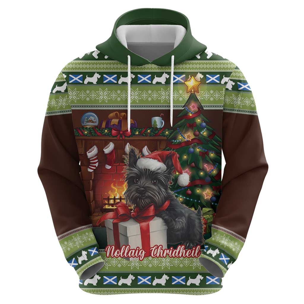 Scotland Christmas Zip Hoodie Scottish Terrier - Nollaig Chridheil - Wonder Print Shop