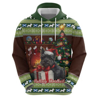 Scotland Christmas Zip Hoodie Scottish Terrier - Nollaig Chridheil - Wonder Print Shop