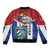 Cuba Independence Day Bomber Jacket Cuban Trogon Mix Hedychium Coronarium - Wonder Print Shop