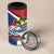 Cuba Independence Day 4 in 1 Can Cooler Tumbler Cuban Trogon Mix Hedychium Coronarium - Coat Of Arms Style - Wonder Print Shop