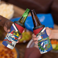 Cuba Independence Day 4 in 1 Can Cooler Tumbler Cuban Trogon Mix Hedychium Coronarium - Coat Of Arms Style - Wonder Print Shop