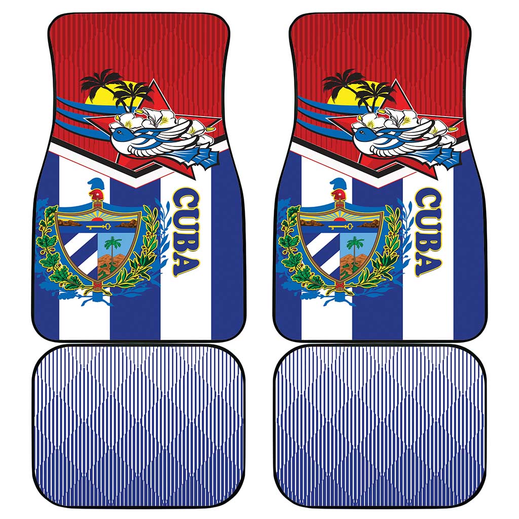 Cuba Independence Day Car Mats Cuban Trogon Mix Hedychium Coronarium - Wonder Print Shop