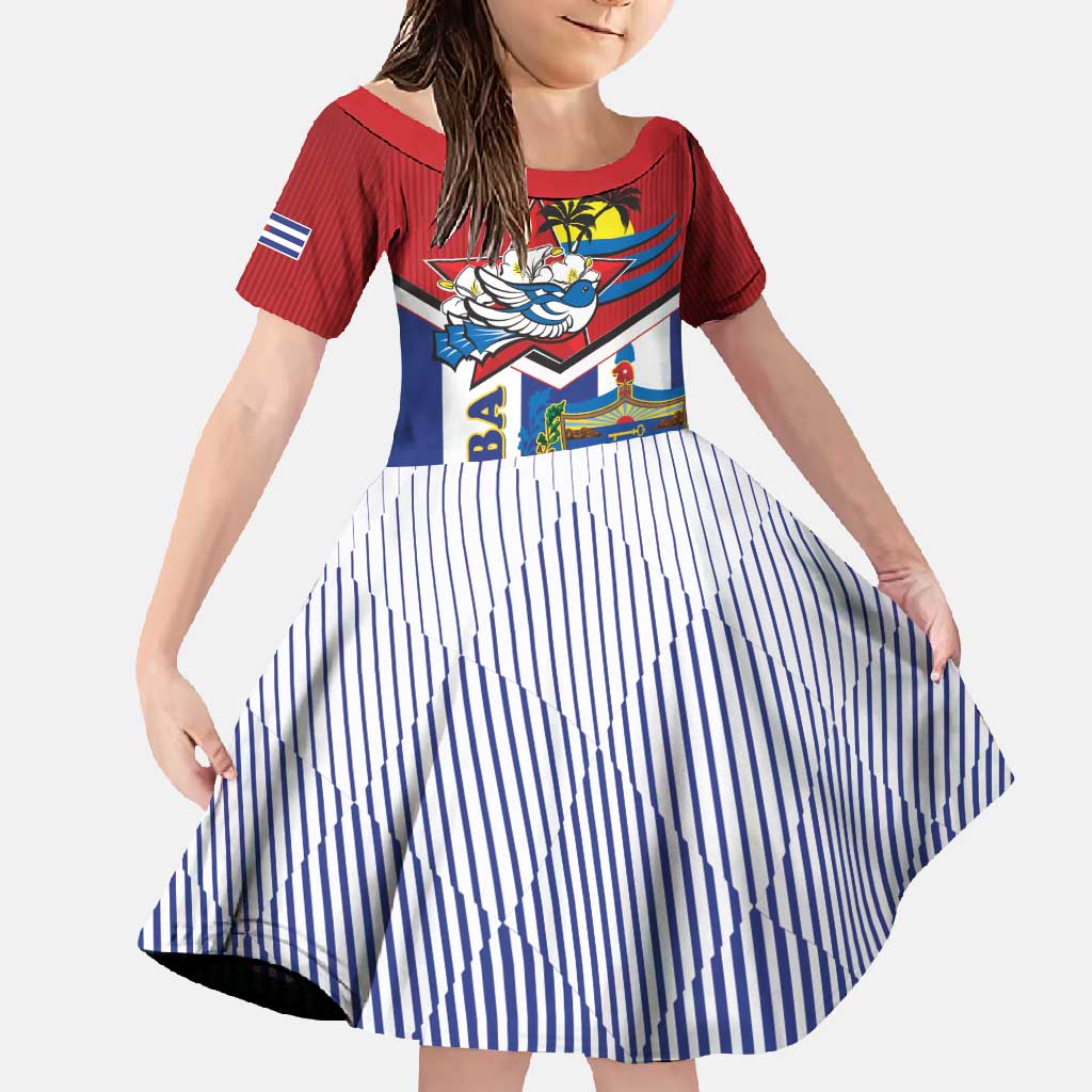 Cuba Independence Day Family Matching Mermaid Dress and Hawaiian Shirt Cuban Trogon Mix Hedychium Coronarium - Wonder Print Shop